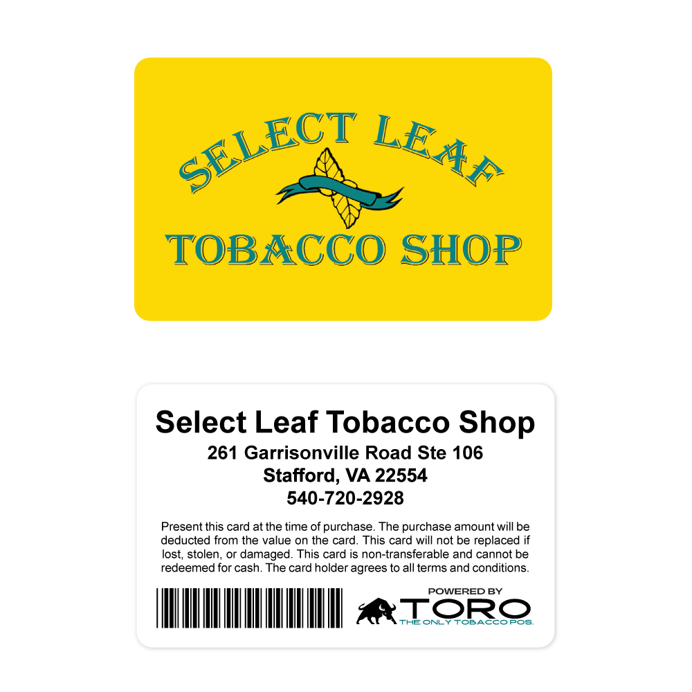 Select Leaf Tobacco Shop Gift Cards