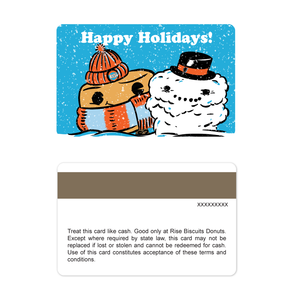 Rise Biscuits Gift Cards - Happy Holidays