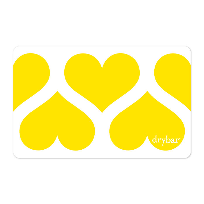 Drybar Gift Card - Yellow Hearts