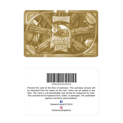 Gamers Corps - Gold Membership Card