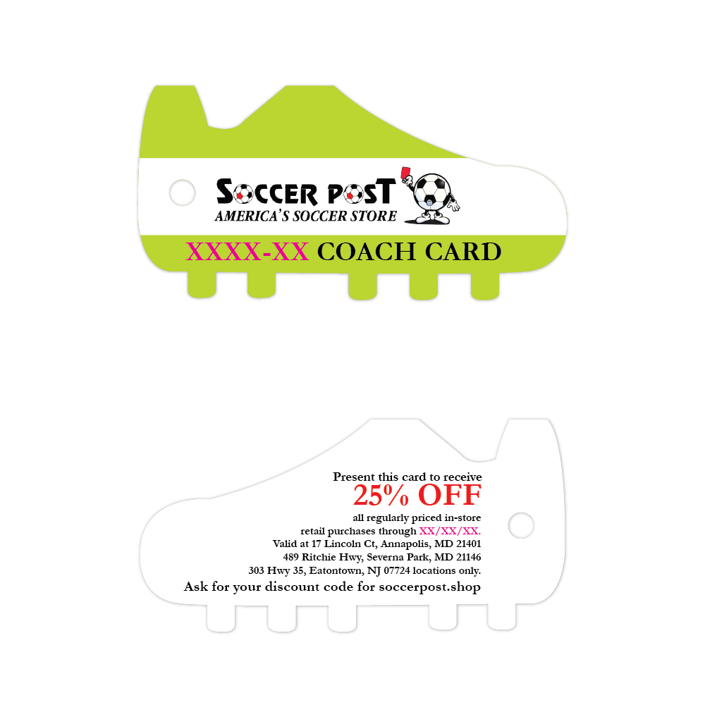 Soccer Post Coach Card