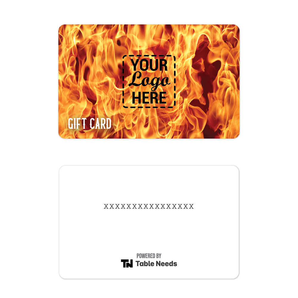 TableNeeds Gift Cards Your Logo Here Fire