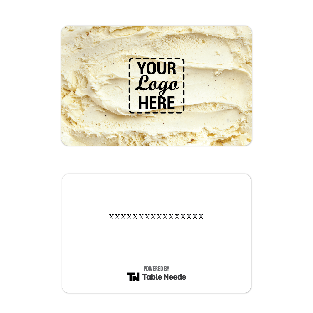 TableNeeds Gift Cards Your Logo Here Ice Cream