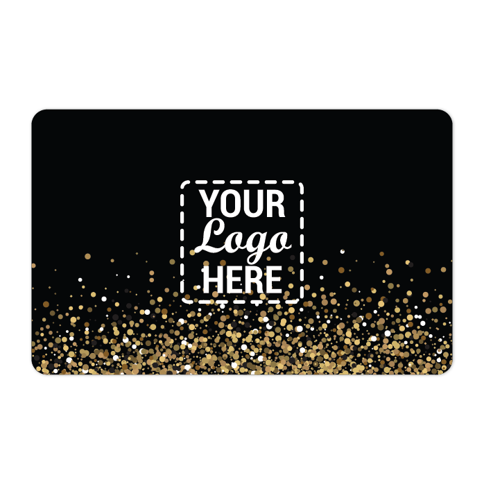 TableNeeds Gift Cards Your Logo Here Black Glitter