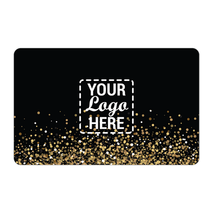 TableNeeds Gift Cards Your Logo Here Black Glitter