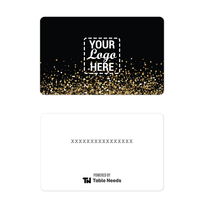 TableNeeds Gift Cards Your Logo Here Black Glitter
