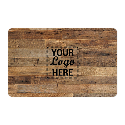 TableNeeds Gift Cards Your Logo Here Brown Wood
