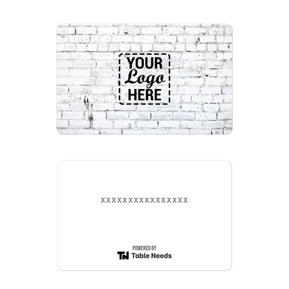 TableNeeds Gift Cards Your Logo Here White Brick
