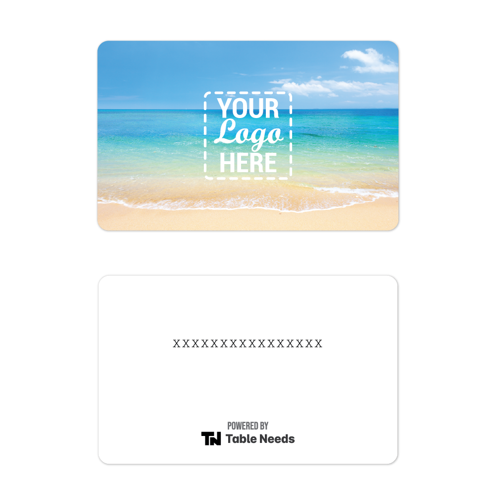 TableNeeds Gift Cards Your Logo Here Beach