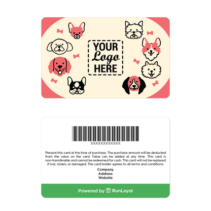 RunLoyal Your Logo Here Gift Cards - Puppies