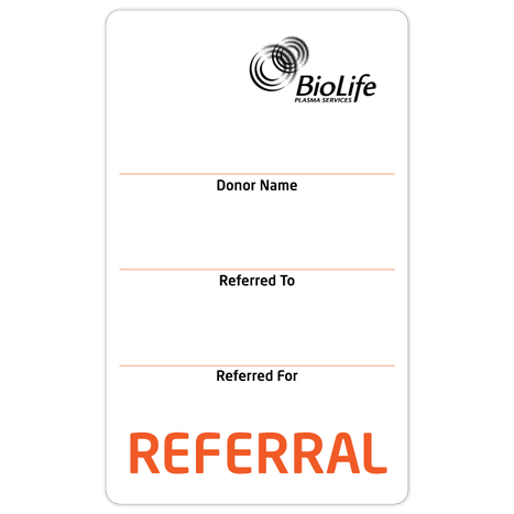 Vertical Referral Cards - 25 Pack