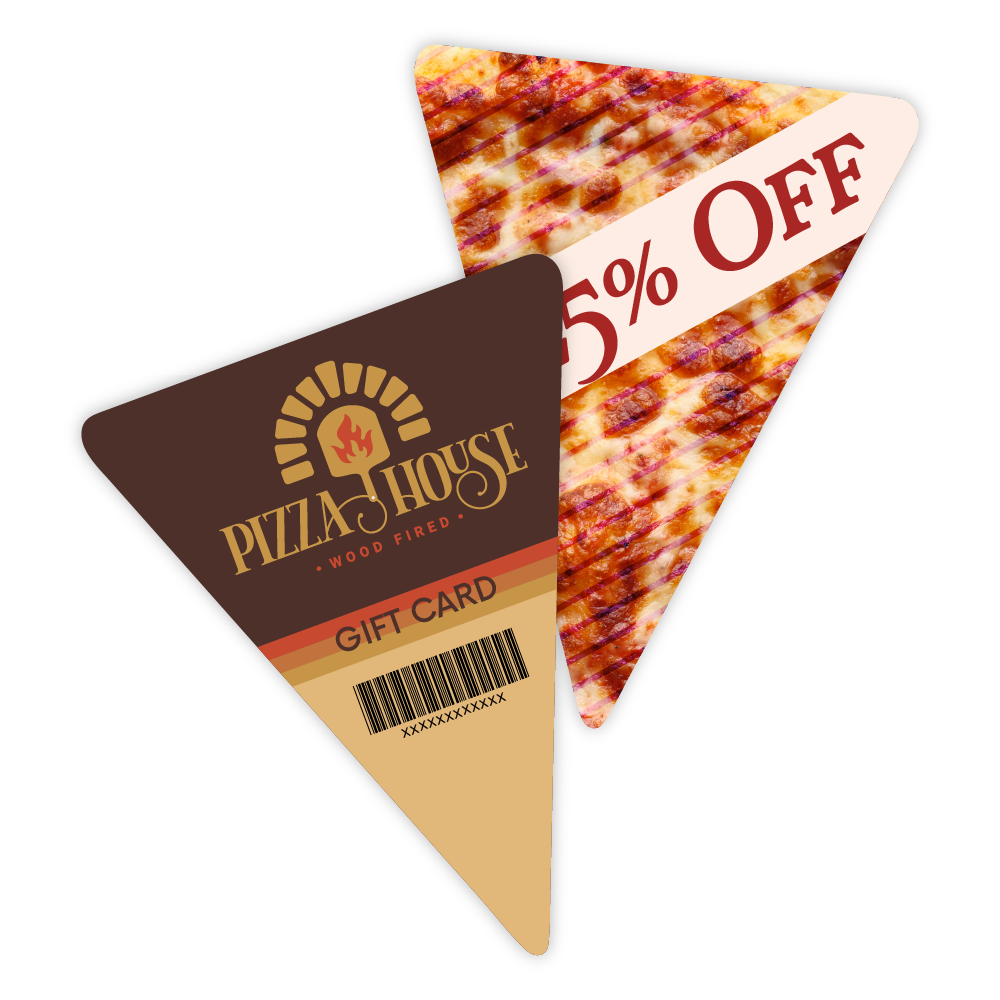 Pizza Shape - Custom Selflane Gift Cards