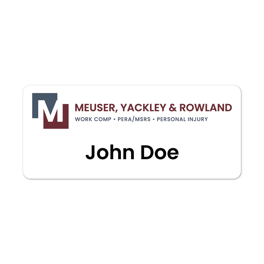 Meuser Law Magnetic Name Tags