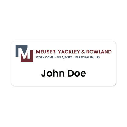 Meuser Law Magnetic Name Tags