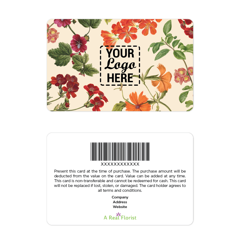 gotFlowers Your Logo Here Gift Cards - Flower Illustrations