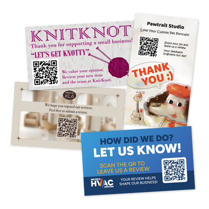 Custom 2" x 3.5" Paper Review Card