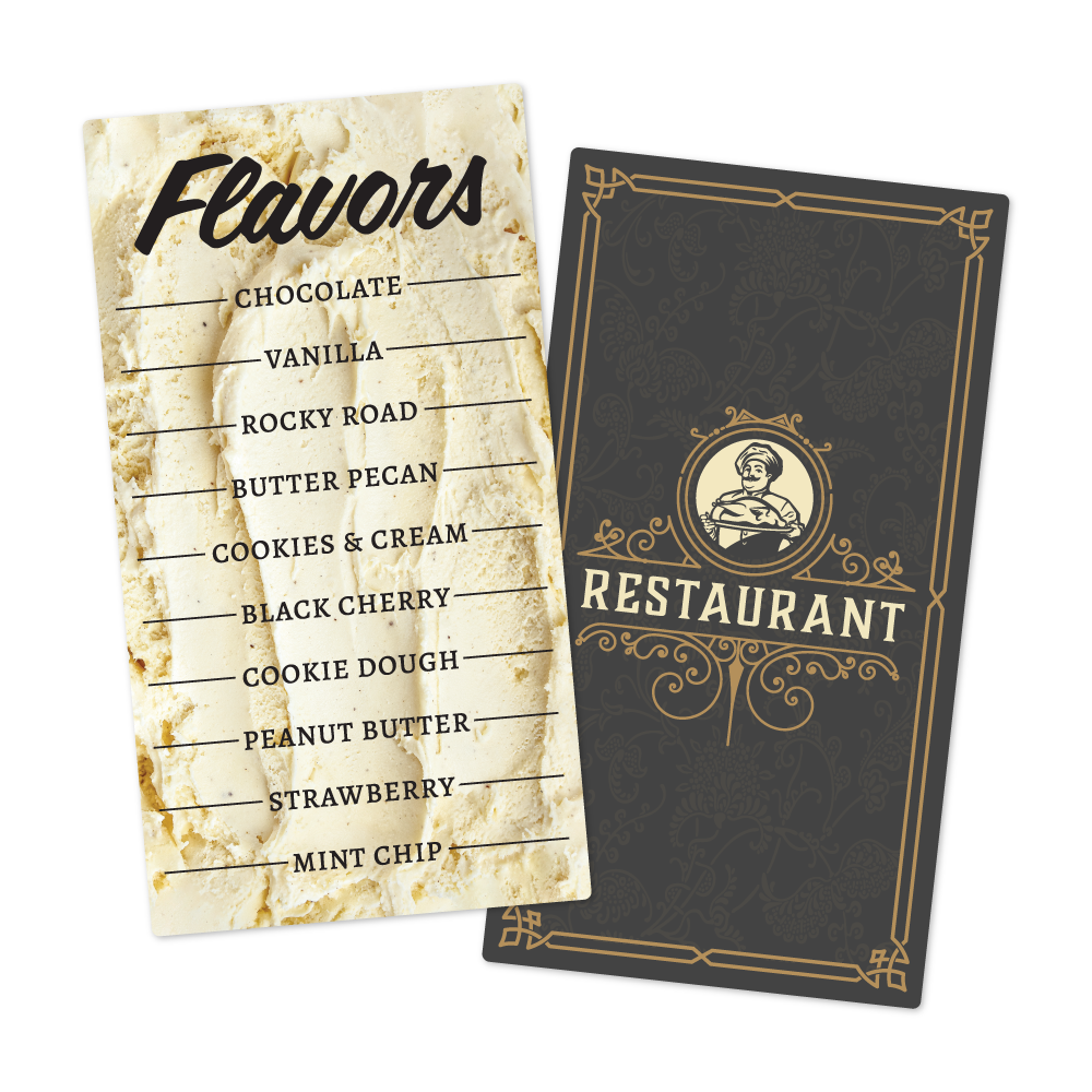 Custom Menu/Signage - 7" x 13"