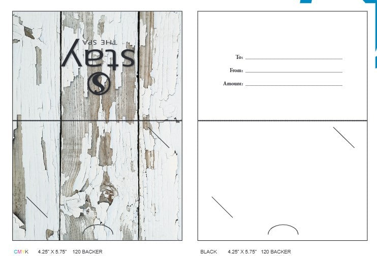 Custom White Wood Gift Card Backer (PS108459)