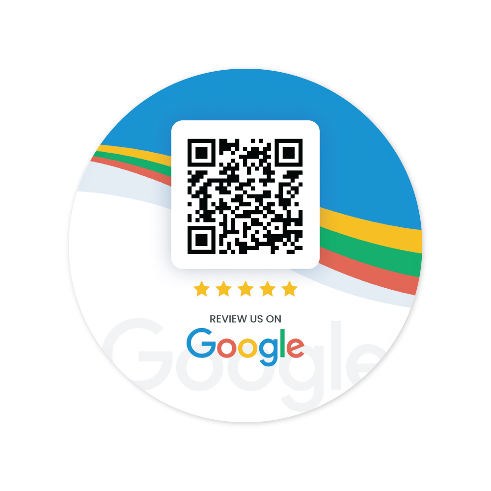 Reviewly.ai Vinyl QR Code Circle Sticker