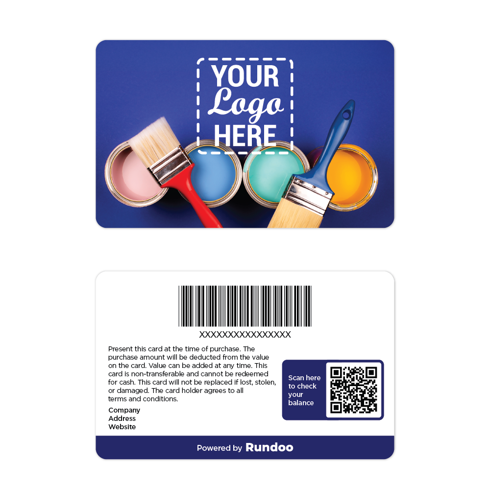 Rundoo Your Logo Paint Cans Gift Cards