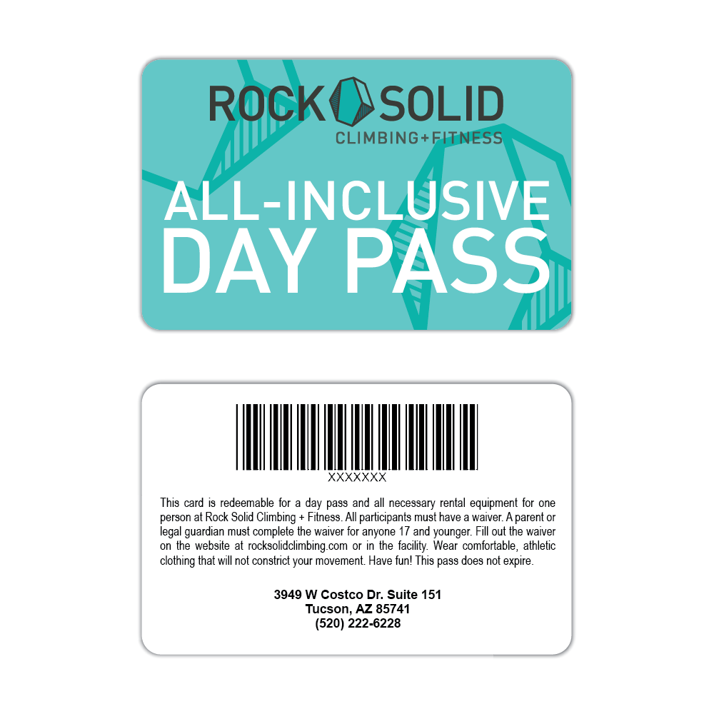 Rock Solid Climbing Rock Solid Light Blue Day Pass