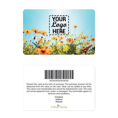 gotFlowers Your Logo Here Gift Cards - Orange Flowers