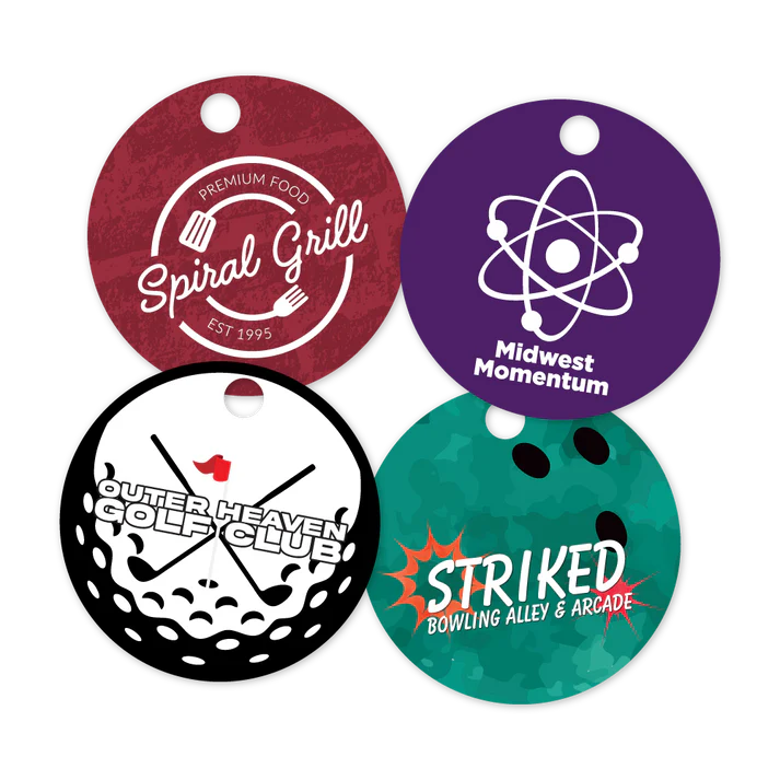 Bond Sports Fully Customizable Circle Shape Key Tags