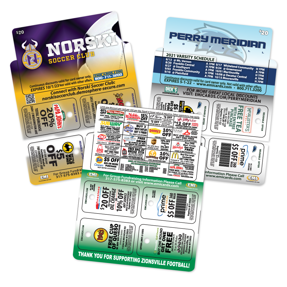 EMI Fundraising Punch Out Combo Card with Four Key Tags
