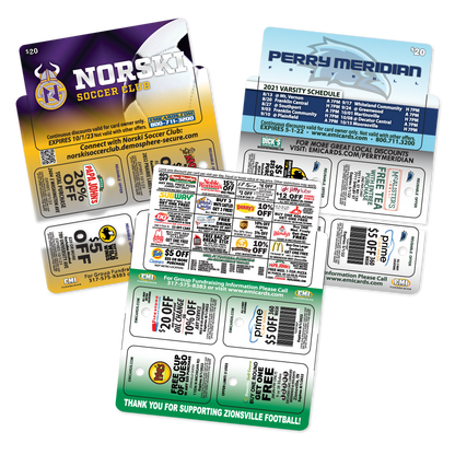 EMI Fundraising Punch Out Combo Card with Four Key Tags