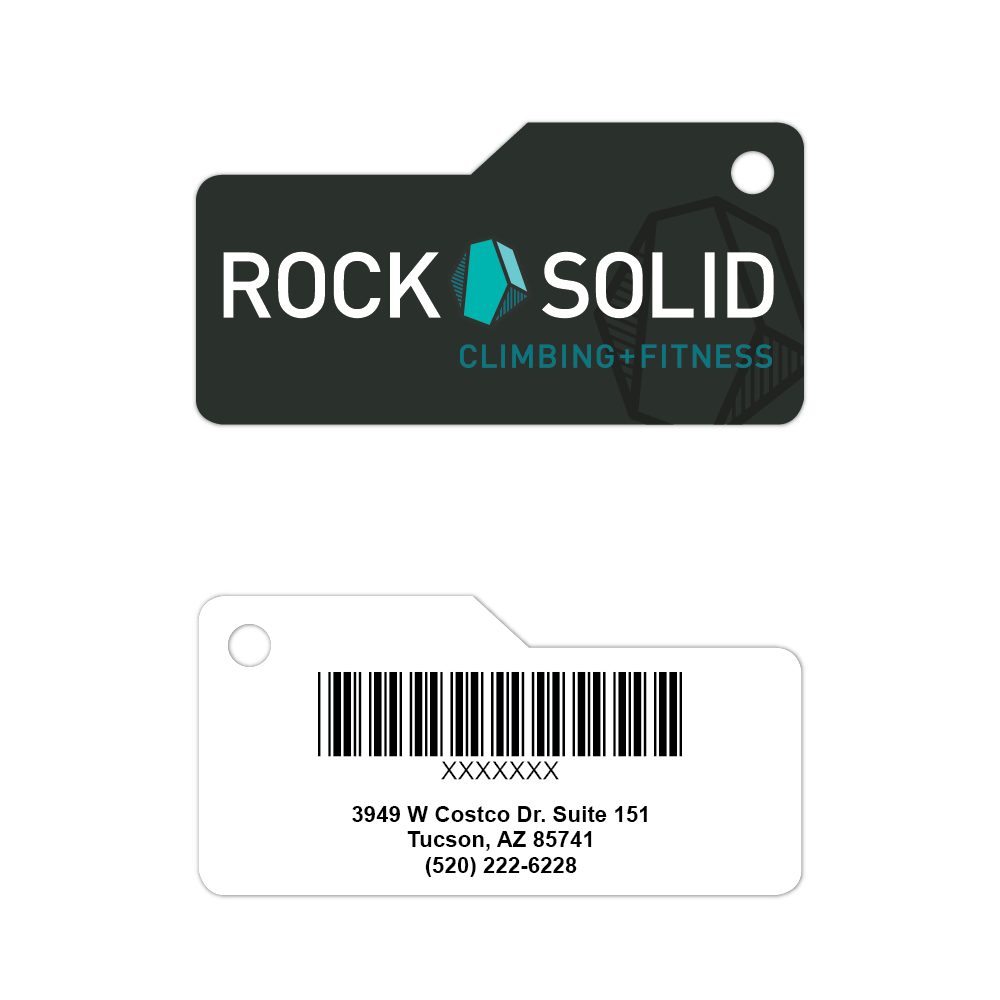 Rock Solid Climbing Rock Solid Gray Key Tags