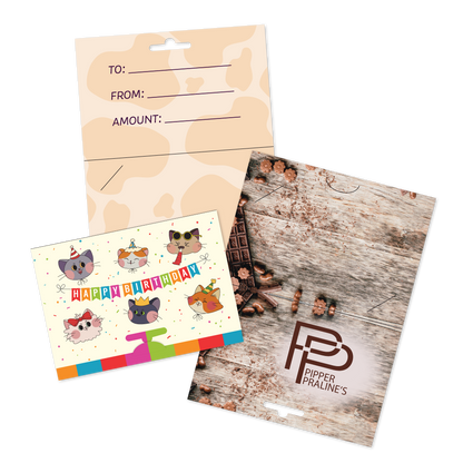 Custom Hanging Gift Card Backers