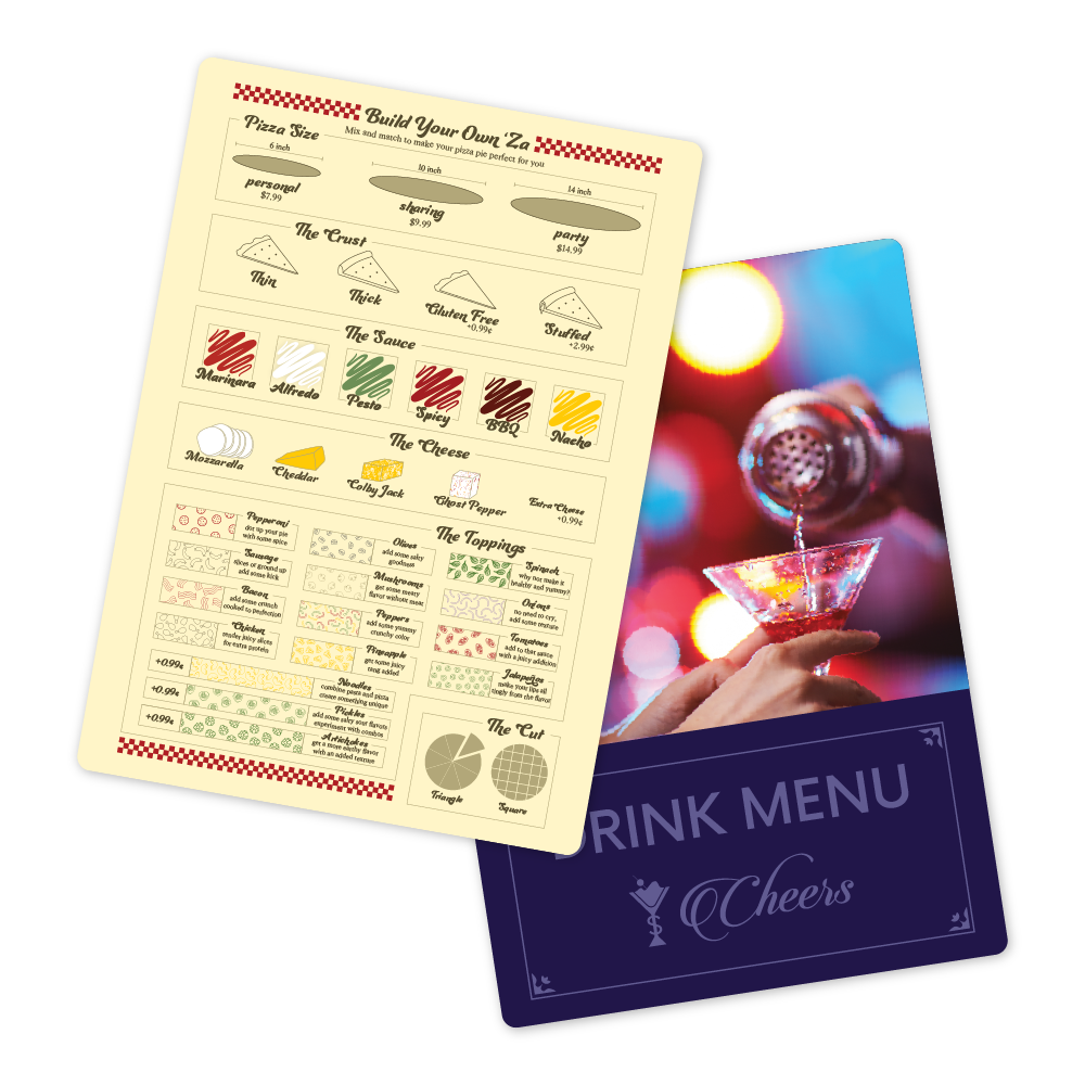 Custom Single Page Menu/Signage - 6