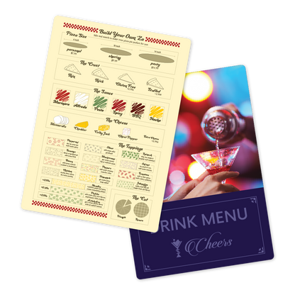 Custom Single Page Menu/Signage - 6" x 8.5"