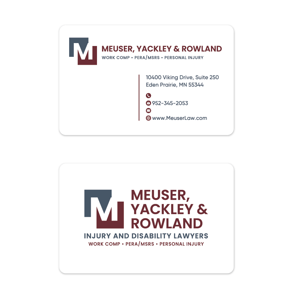 Meuser Law Custom Paper Business Cards