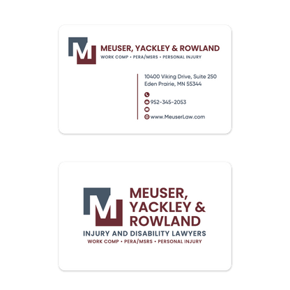 Meuser Law Custom Paper Business Cards