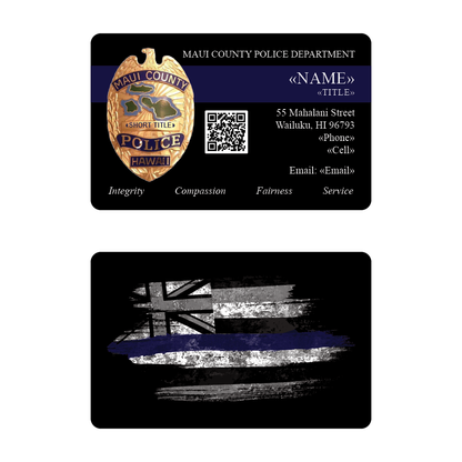 Maui County Police Department  Business Cards