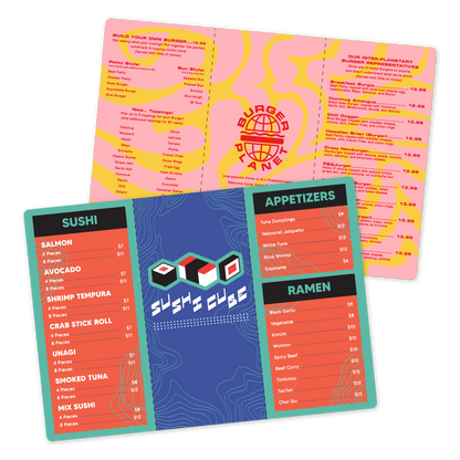 TableNeeds Tri-Fold Menu