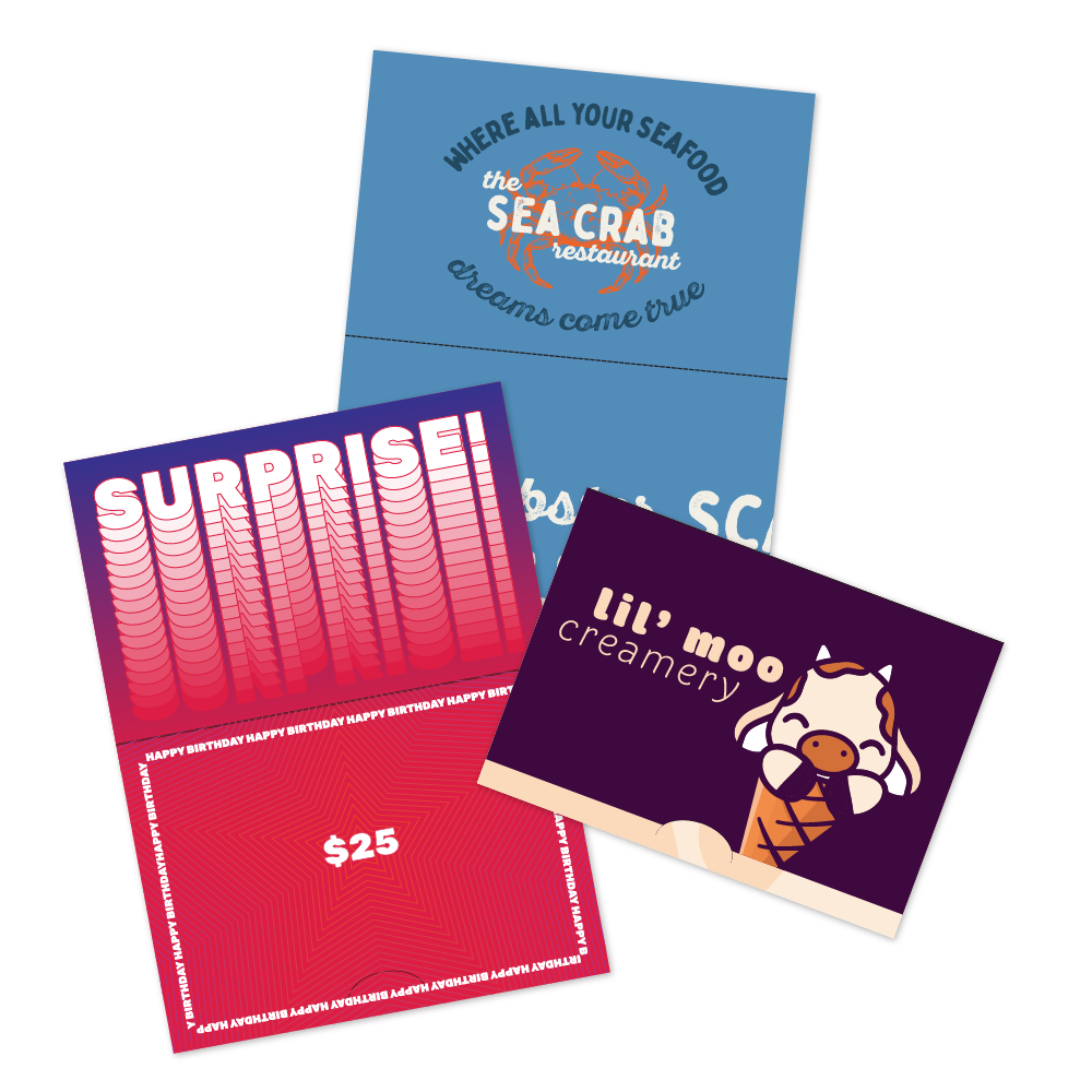 Limitless POS Fully Custom Gift Card Holders