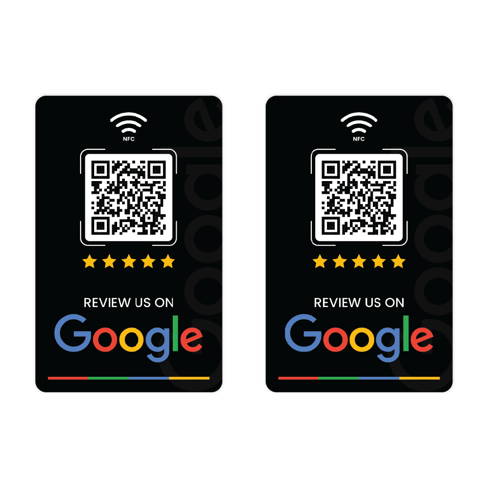 Reviewly.ai Dark Mode QR and NFC Card