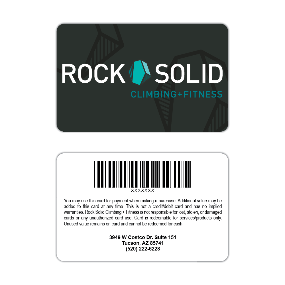 Rock Solid Climbing Rock Solid Gray Gift Cards