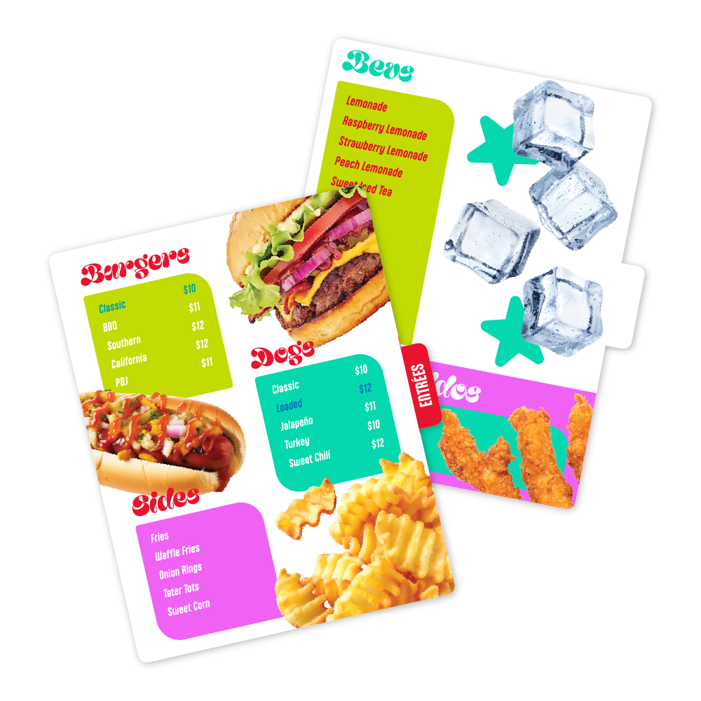 Custom Tabbed (Page 3) Menu/Signage - 10