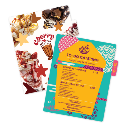 Custom Tabbed (Page 2) Menu/Signage - 10" x 12"