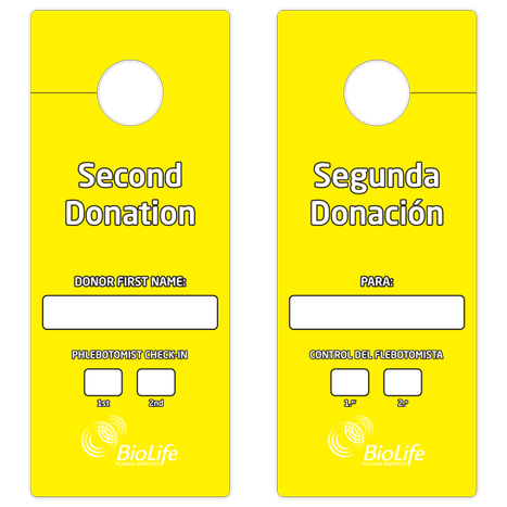 'Second Donation' Cards Non-Hanging - 25 Pack