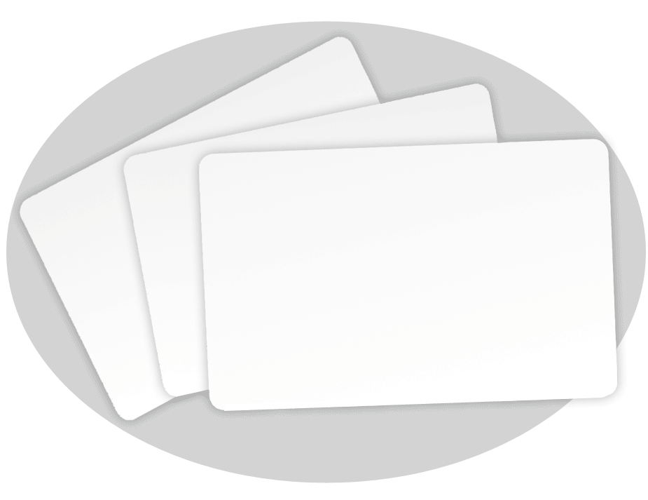 Blank White Plastic Cards