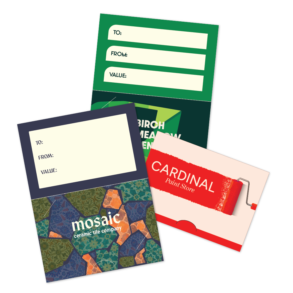 Rundoo Custom Gift Card Backers