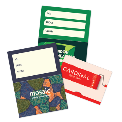 Rundoo Custom Gift Card Backers