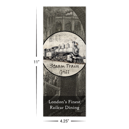 Custom Long Menu - 4.25" x 11"