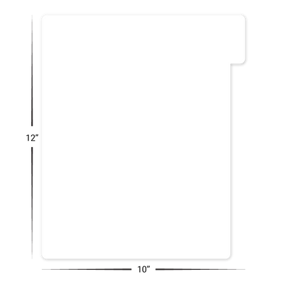 Custom Tabbed (Page 1) Menu/Signage - 10" x 12"