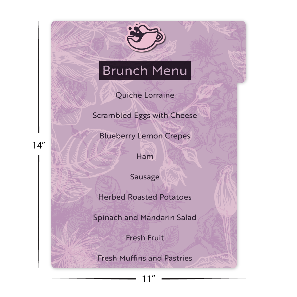 Custom Tabbed Menu/Signage - 11