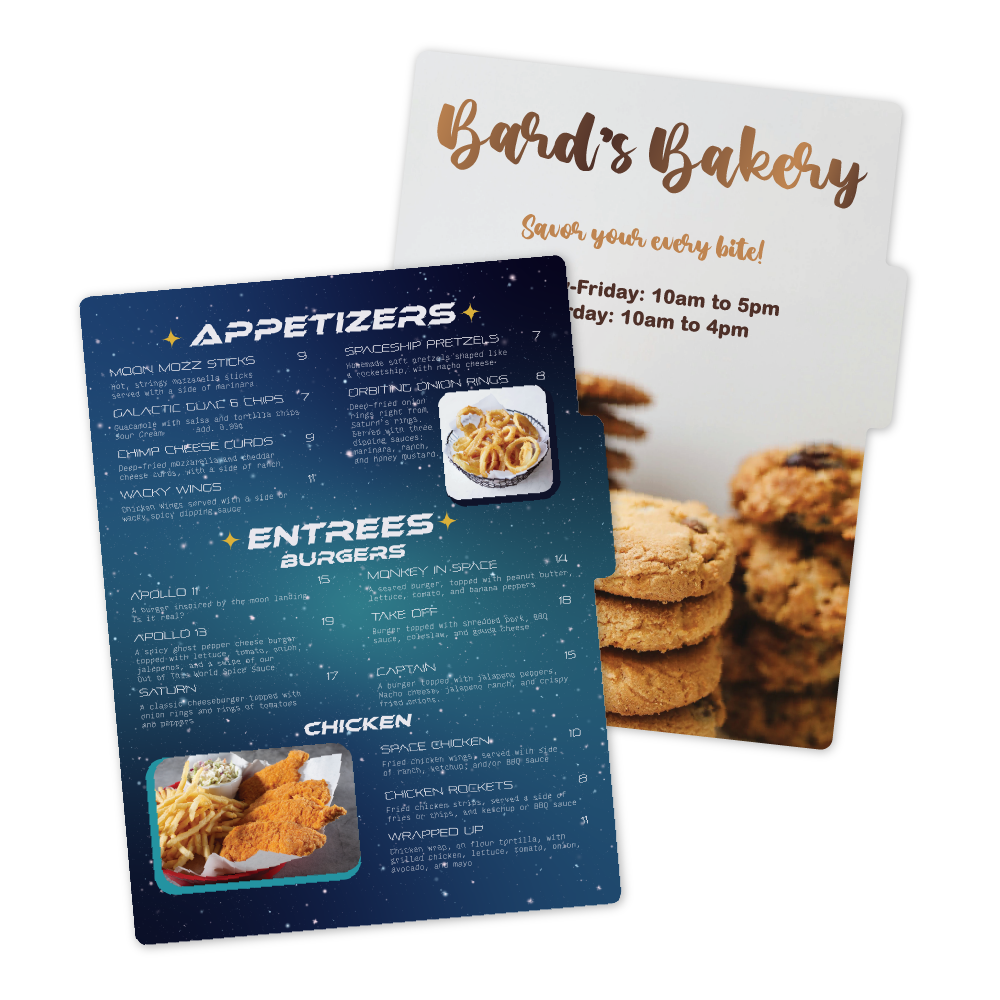 Custom Lower Tabbed Menu/Signage - 11
